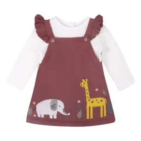 Viverano Organics Giraffe & Elephant Buddy Organic Tunic Dress & Bodysuit Set