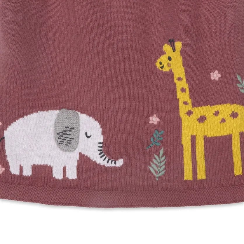 Viverano Organics Giraffe & Elephant Buddy Organic Tunic Dress & Bodysuit Set