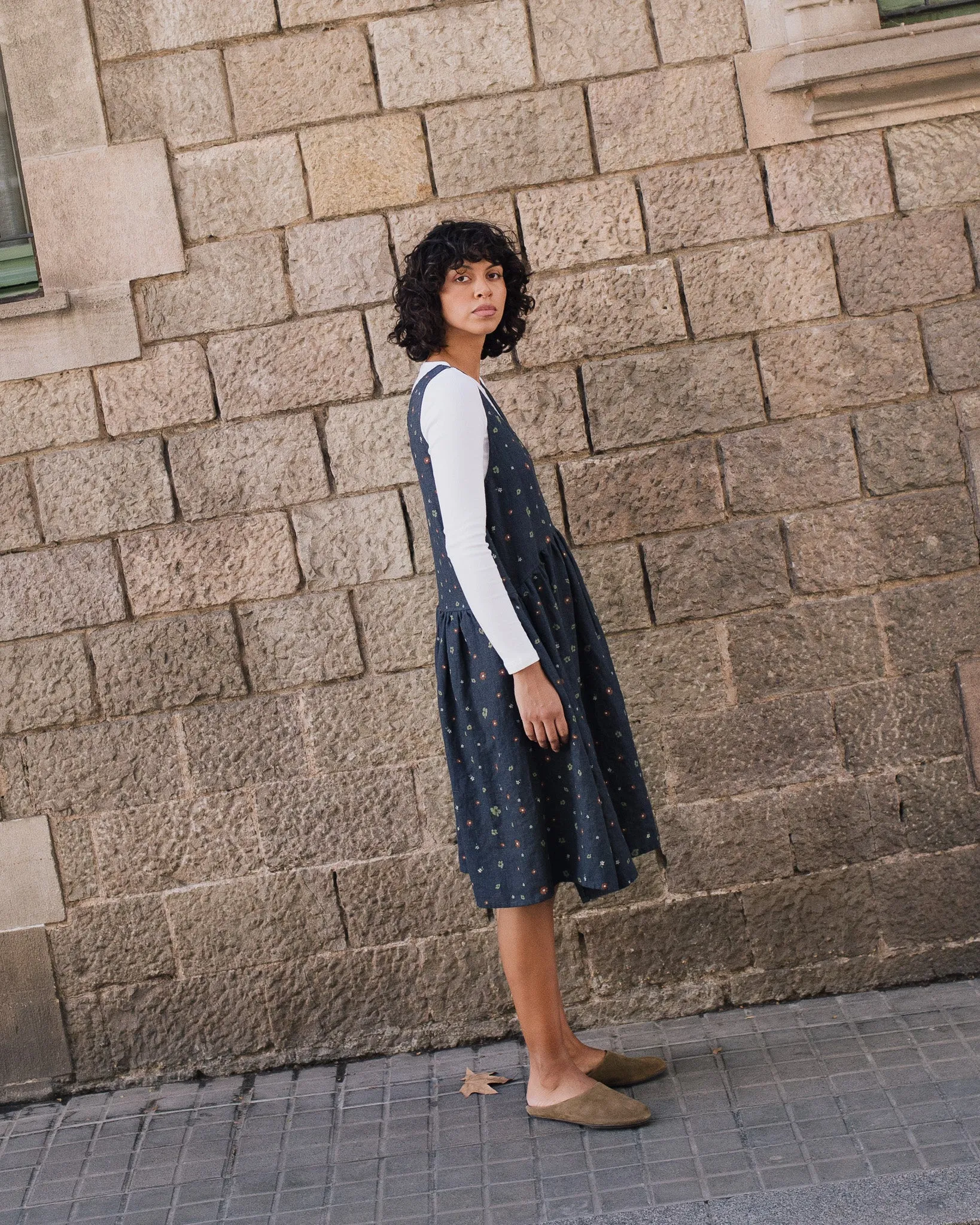 VOLUME oversized linen jumper dress