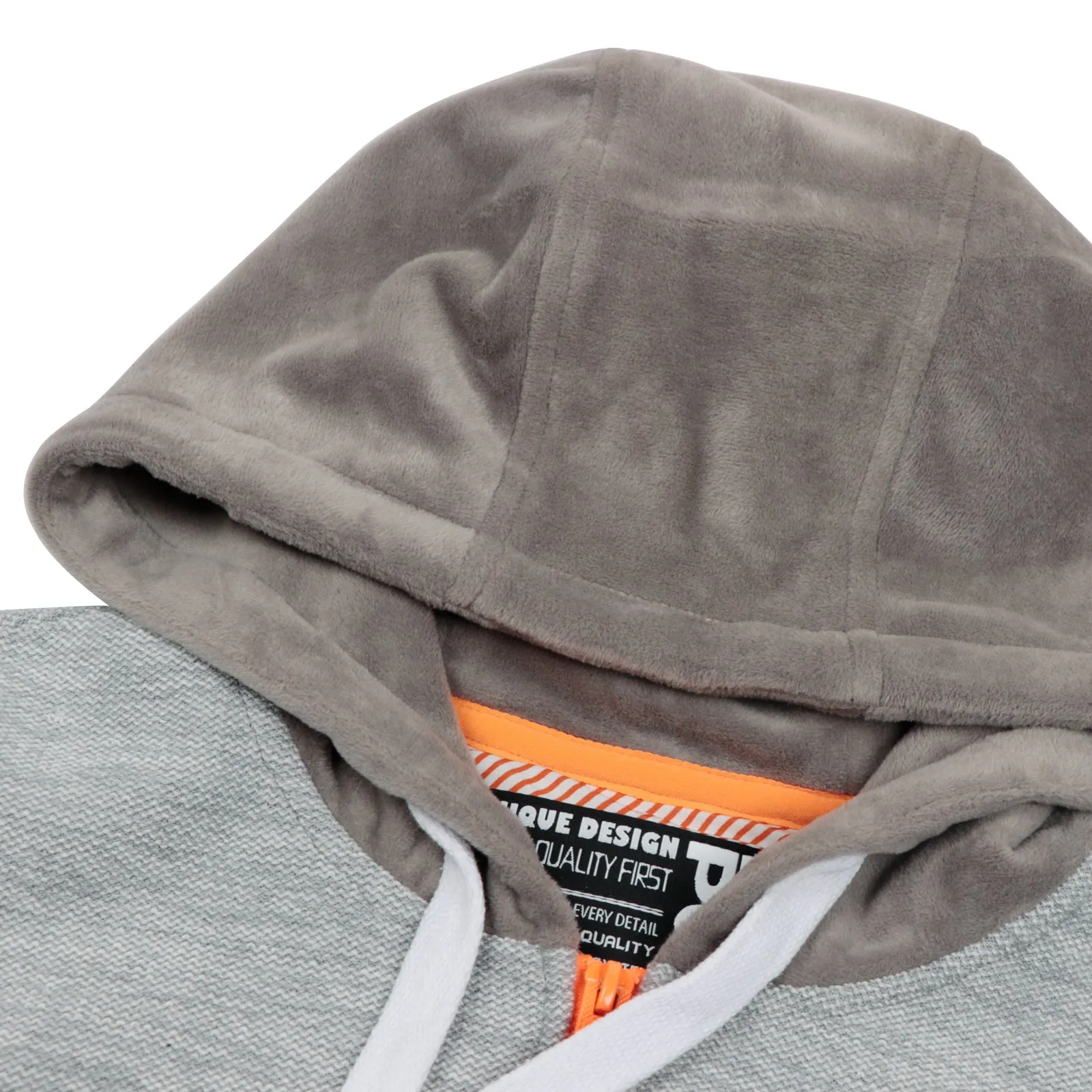 Women's Knit Bond Fur Hoodie Sweatshirt Ladies Hooded Zip-Up Jacket