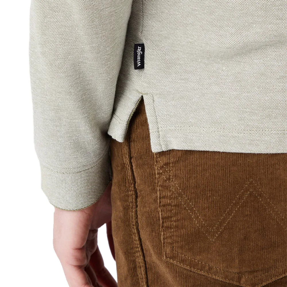 Wrangler Long Sleeve Polo - Deep Lichen Green